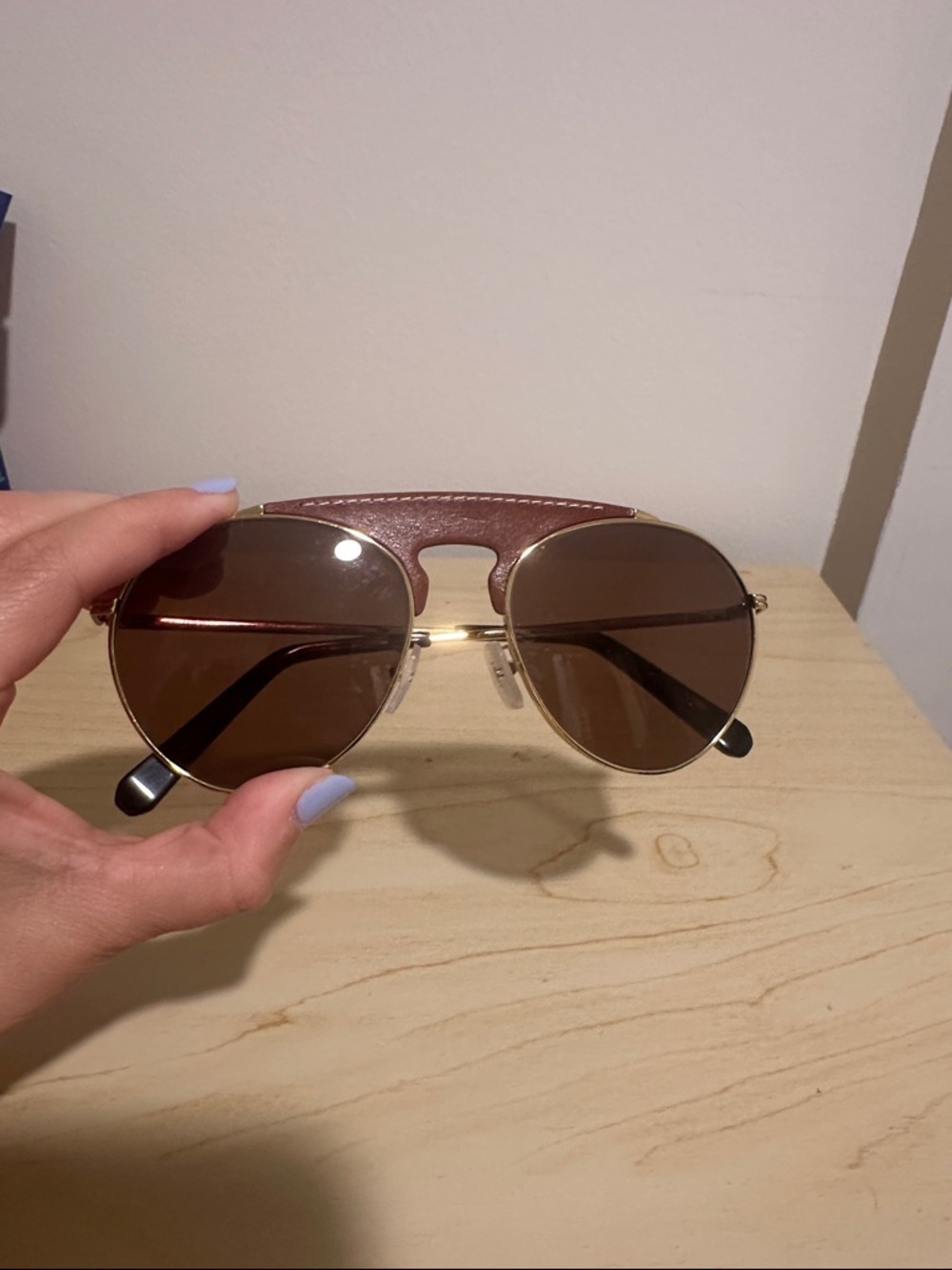 Loewe Aviator Sunglasses - Classic Leather Brow Bar